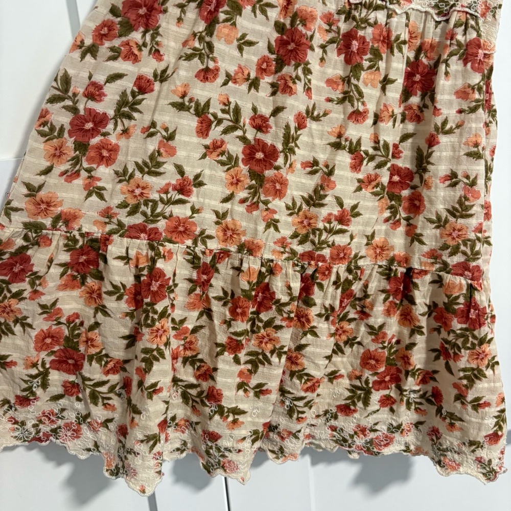 American Eagle Floral Print Summer Spring Short Mini Dress Women's Size Medium - Picture 3 of 11